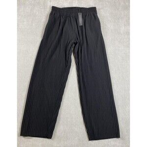 Maniere De Voir Pants Womens Medium Large Black Pleated Drawstring Zip Pocket